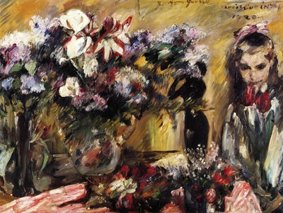 Flowers and Daughter Wilhelmine by Lovis Corinth